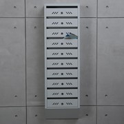 Ящик почтовый, многосекционный, 10 секций, с задней стенкой, серый фото