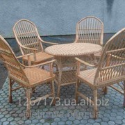 Набор мебели из лозы с креслами з подлокотниками