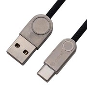 USB кабель Zetton USB SyncCharge Round Snake TPE Data Cable USB to USB-C черный (ZTUSBRSETBKUC) фото