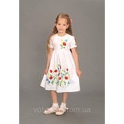 Платье детское вышитое “Маковое поле“ фото