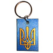 Брелок герб Украины двухслойный фото