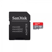 Карта памяти SDXC Micro SanDisk Ultra 64GB+ SD adapter фотография