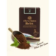 Какао ароматизированный с мятой, натуральные тертые какао бобы с тростниковым сахаром