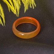 Кольцо гранёное 'Сердолик' 6мм, размер МИКС (17-20) фотография