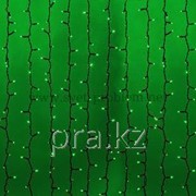 Гирлянда Светодиодный дождь без контроллера, 2х1,5 м зеленые диоды / черный провод фото