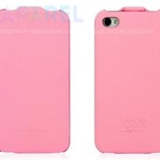 Чехлы Hoco Leather Case Duke Flip Pink для iPhone 4/4s фото
