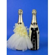 Одежда на шампанское (жених+невеста) золотой фото