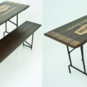 Прямоугольные реечные столы - Пивные фотография