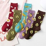 Набор женских длинных носков Nice Socks Авокадо-Банан-Лимон (10 пар)