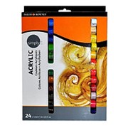 Набор акриловых красок Daler Rowney Simply, 24 цвета, 12 мл фото
