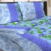 Ткань постельная Бязь 125 гр/м2 150 см Набивная Барокко василек/S918 TDT фото