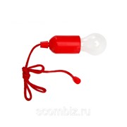 Светильник светодиодный Лампочка на шнурке, цвет красный фотография