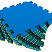 Мягкий пол универсальный 25х25см, сине-зеленый , 1кв.м (Экополимеры) фото