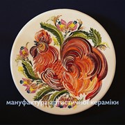 Керамическая тарелка "Петух Огненный"