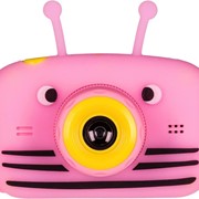 Детская цифровая камера GSMIN Fun Camera View с селфи камерой (Розовый)