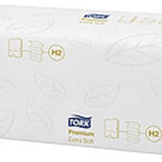 Полотенца бумажные Tork Premium H2 Xpress, 2-слойные Multifold-сл, 100л, ультрамягкие, белые с тиснением 100297 фотография