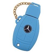 Чехол для смарт ключа Mercedes, 3 кнопки (Голубой)
