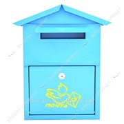 Почтовый ящик домик “Эконом“ (синий) (3) фото