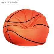 Кресло-мешок “Баскетбольный мяч“, d110, цвет черный/оранжевый фото