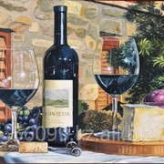 Картина “Натюрморт с вином“ 51х61 фото