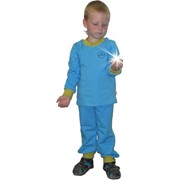 Комплект для мальчика из футера (голубой/салатовый) фото