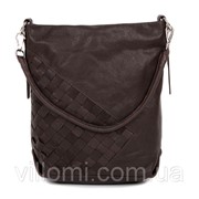 Кожаная женская сумка LILOCA LC10291-dark-brown