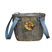 Садовая фигура-кашпо Плетеная сумка, 20 см