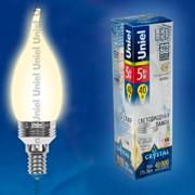 Лампа CRYSTAL серия (Специальная серия для хрустальных люстр) LED-CW37P-5W/WW/E14/FR ALC02SL пластик фото