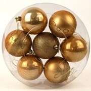 Шары ёлочные пластиковые, 7шт фото