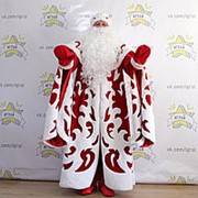 Дед Мороз Кремлевский с узорным мехом. Новогодний костюм