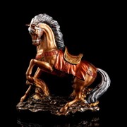 Сувенир “Конь на дыбах“ 36 см, цвет бронзовый фото