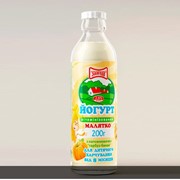 Йогурт витаминизированный "Малятко" с наполнителем "Тыква-банан" для детского питания с 8 месяцев
