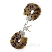 Леопардовые наручники METAL HANDCUFF WITH PLUSH LEOPARD фотография