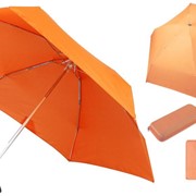 Оранжевый мини зонт в чехле (купол 91 см,механика)