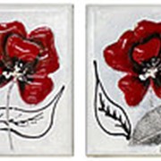 Картины Авторская работа Пако Рамоса “Красные маки“ (комплект из 2-х шт.) 30х30см. каждая картина арт.R04BBE20 фото