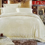 Комплект постельного белья шелковый жаккард La scala JT-45 фотография