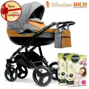 Детская коляска 2 в 1 Kinder Rich Blaze Denim Grey 1102-0528 фото