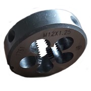 Плашка М12х1,25; 9ХС, 38/10 мм, мелкий шаг. фото