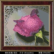 Набор для рисования камнями “Роса на розе (малиновый)“ 7293 фото