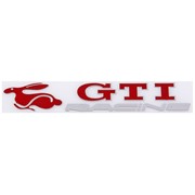 Шильдик металлопластик SW “GTI RACING“ Красный 140*20мм (наклейка) фото