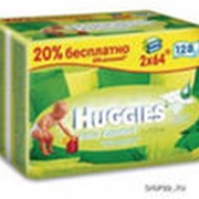 Влажные салфетки Huggies Ultra Comfort Aloe Duo. фото