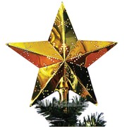 Звезда на елку с лампой 23x23см фотография