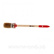 Кисть круглая, Профи №4 (25 мм), натуральная щетина, деревянная ручка MTX фото