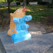 Парковая скульптура Фонтан-поилка Золотая рыбка фото