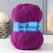 Пряжа Karolina (Каролина) 100% акрил 438м/100гр пурпурн (247) фото