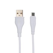 Кабель Borofone BX18, micro USB - USB, 2.4 А, 2 м, белый фото
