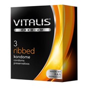 Ребристые презервативы vitalis premium ribbed - 3 шт. R&S GmbH Vitalis premium №3 ribbed фото