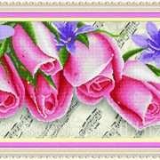Набор для рисования камнями “Розовые розы“ 80116 фотография