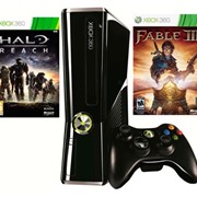 Приставка игровая Microsoft XBox 360 250Gb + 2 игры Fable 3 и Halo Reach фото