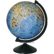 Глобус физический с животными 26 см - лакированный без подсветки, на пластиковой подставке фото